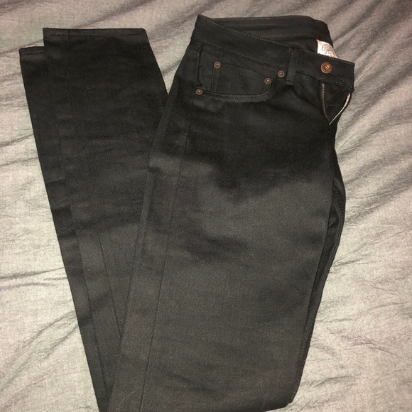 Women's Railcar Japanese Selvedge Denim Black Jean - Picture 2 of 5